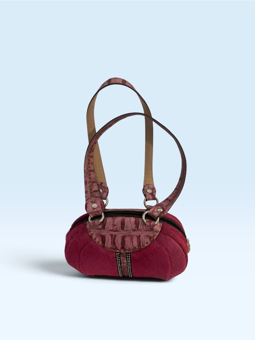 Women’s Alaluna Pink Boutique Shoulder Bag - Stylish Textured Handbag